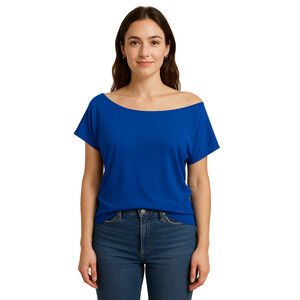 Anthony Richards Shirt Womens Small Cold Shoulder Cutout Short Sleeve Top Tee